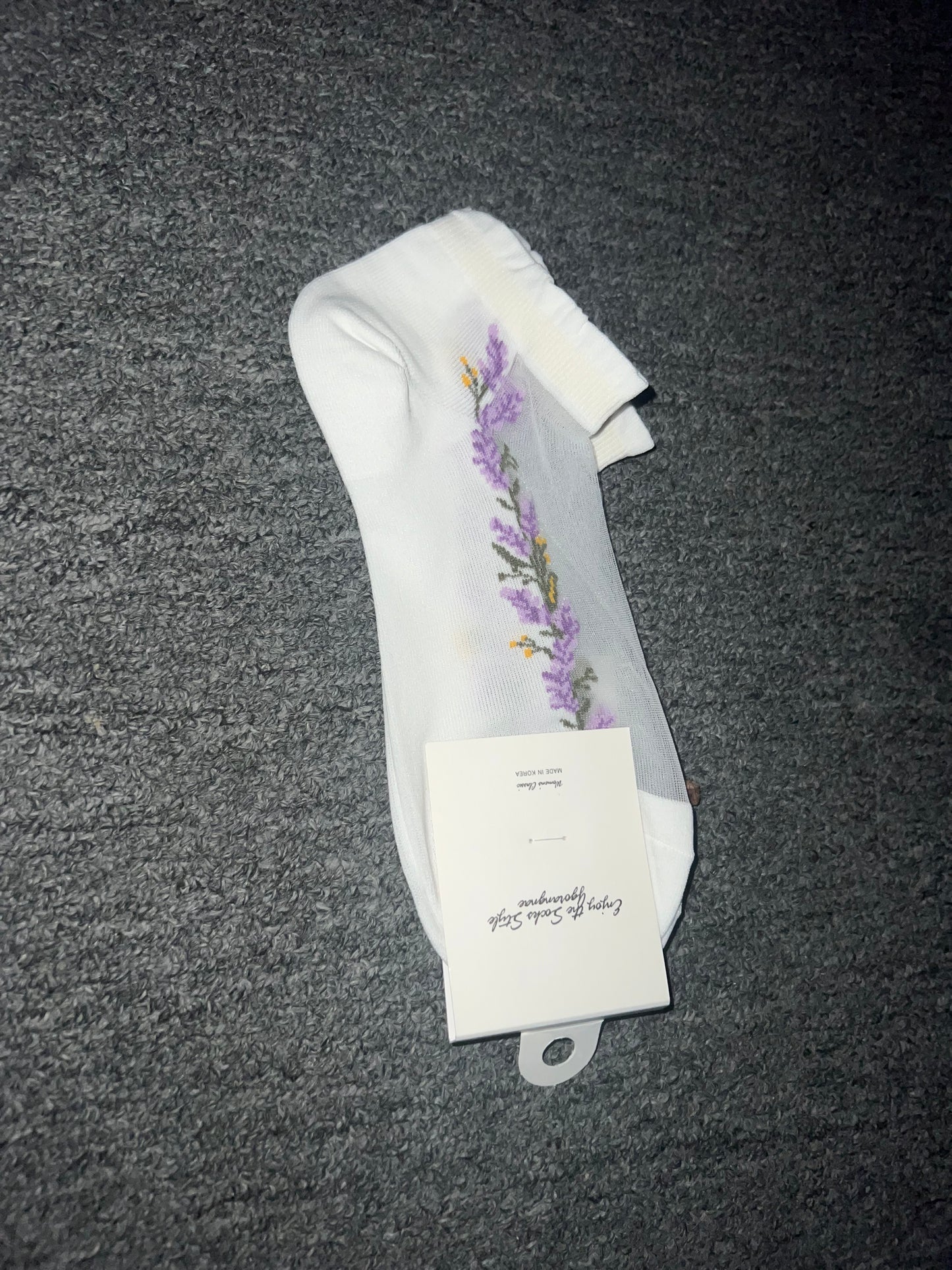 White /lilacs Socks